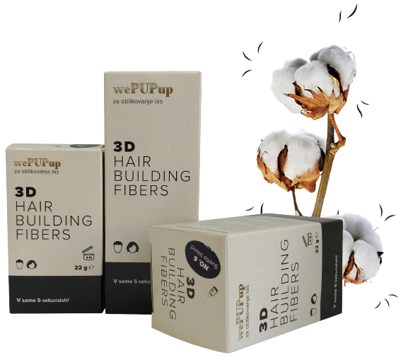 3D HAIR BUILDING FIBERS - Učinek volumna na naraven način